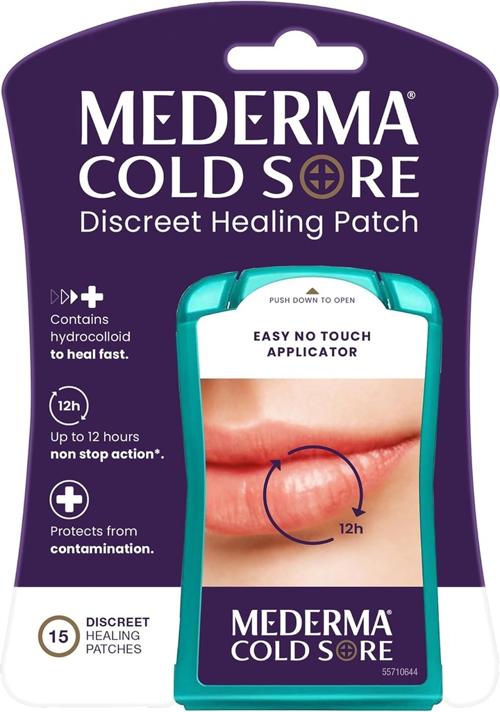 Mederma Fever Blister Discreet Healing Patch - Un lot qui protège et dissimule les plaies froides - 15 comte