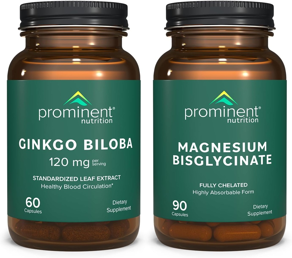 Groupe de soutien de la santé cognitive - supplément Ginkgo Biloba et supplément de bisglycinate de magnésium