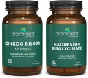 Groupe de soutien de la santé cognitive - supplément Ginkgo Biloba et supplément de bisglycinate de magnésium