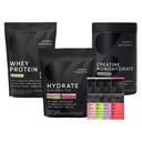 Sports Research® Whey Protein Isolate Vanilla Aromatisé (2,1 lb), Pack de variétés Hydrate Electrolytes Powder Packets (16 Count) et Créatine Monohydrate (1,1 lb)