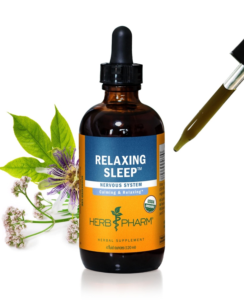 Herb Pharm Relaxing formule d'herbe de sommeil avec extrait liquide valérian - 4 once (paquet de 1)