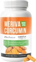 NERVE RENOUVEL Mériva Curcumin avec poivre noir et biopérine - Supplément de soutien Nerve Boost antioxydant - 30 Capsules