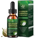 (2 Pack) 7 en 1 Extrait de sourcils organiques avec mousse de mer, huile de sourcils gouttes liquides Suppléments pour le soutien cellulaire et la régénération, Teinture de feuille de graviola à base de plantes, Immune Boost, Vegan, 1 Fl Oz