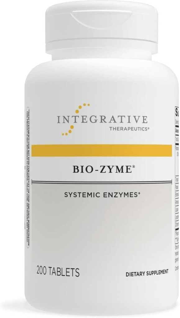 Thérapeutique intégrative Bio-Zyme - Complexe enzymatique pancréatique pour le soutien digestif* - Soutient une digestion saine* - Extrait pancréatique non dilué - 200 comprimés (100 portions)