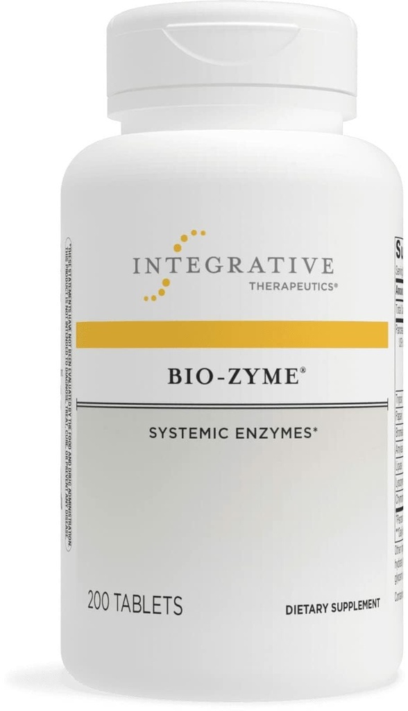 Thérapeutique intégrative Bio-Zyme - Complexe enzymatique pancréatique pour le soutien digestif* - Soutient une digestion saine* - Extrait pancréatique non dilué - 200 comprimés (100 portions)