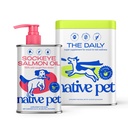 Nourriture Le supplément quotidien pour chien (60 scoops) et huile de saumon pour chiens et chats (8 Oz) - 11 en 1 Multivitamine et huile de poisson Omega-3 pur pour peau et manteau, articulation, santé cardiaque et anti-inflammatoire