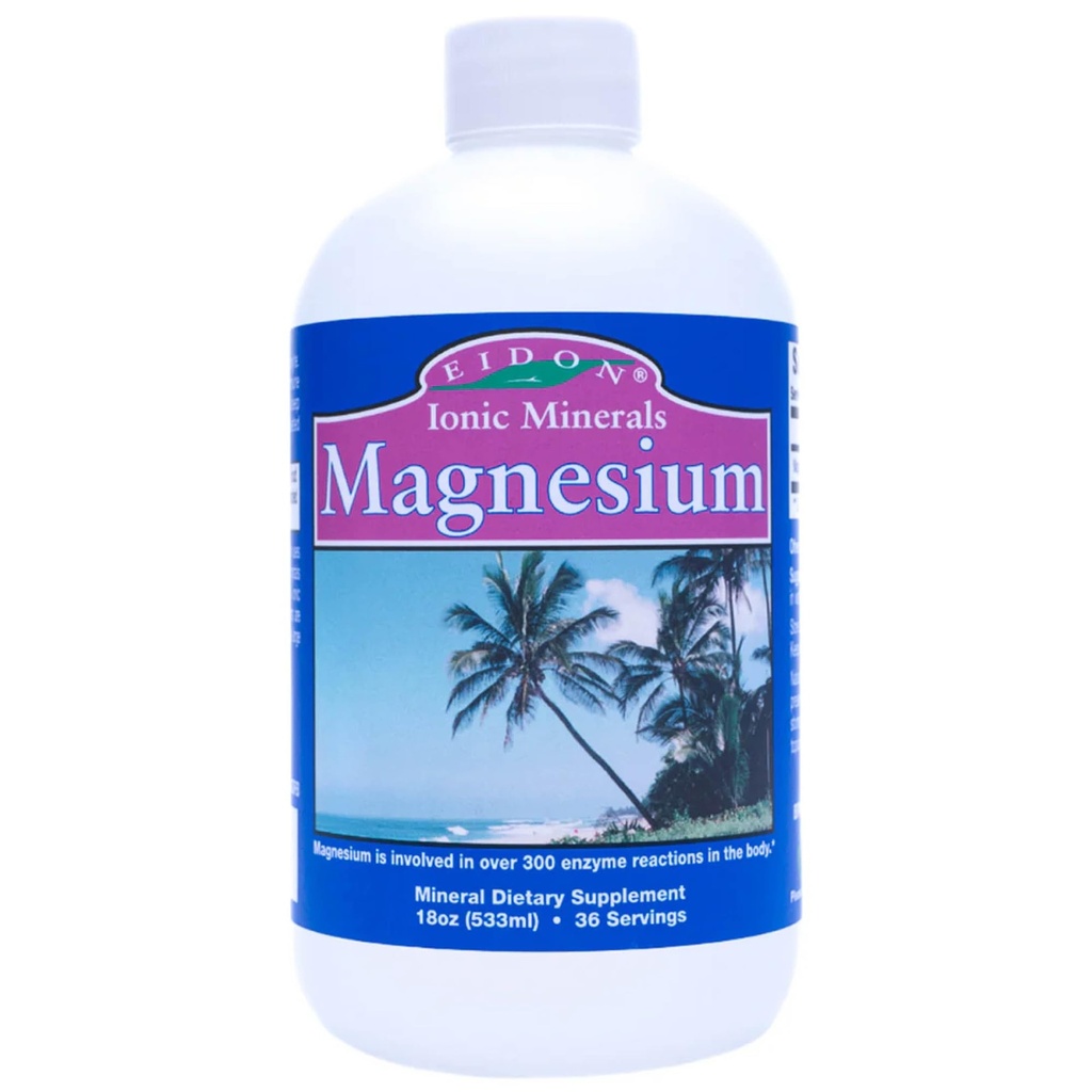 Concentrate de magnésium liquide d'Eidon - Supplément de gouttes de magnésium ionique pour adultes, hommes et femmes, soutient la relaxation musculaire, biodisponible, aucun additif ou conservateur - 18 oz