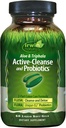 Irwin Naturals Aloe & Triphala Active Cleanse + Probiotiques - 60 Softgels liquides - Soutien digestif naturel - Détox doux, efficace + soin des colonies 2 parties - Nourish + Balance