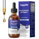 Kava Kava Root Extract Liquid Drops, 5 in 1 Blend with Ashwagandha, Lemon Balm, L-Theanine, Kava Tincture Supplement for Stress Relief, Sleep, Brain Health, 2 Fl Oz
