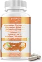 Glycinat de magnésium 500 mg par portion, avec du malate, du taurate et de l'oxyde, supplément de magnésium pour le muscle, les os, le sommeil et le soutien de la digestion, 120 capsules végétaliennes, non-OGM