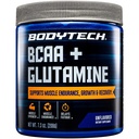 BodyTech BCAA + Poudre de glutamine avec vitamine C, L Glutamine et plus encore, Acides aminés essentiels avant l'entraînement ou après l'entraînement pour les hommes et les femmes, non aromatisés, 7,3 Oz, 30 portions