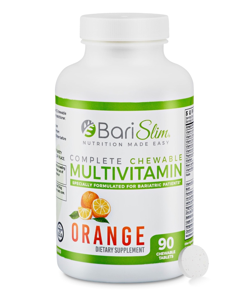 Comprimés de multivitamines bariatriques complètes de BariSlim - 45 mg de vitamine bariatrique de fer et supplément pour la chirurgie bariatrique post y compris le pont gastrique et la Manche - Delicious & Commodient