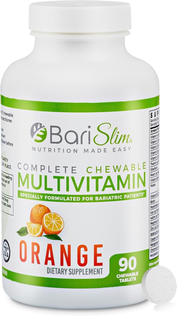 Comprimés de multivitamines bariatriques complètes de BariSlim - 45 mg de vitamine bariatrique de fer et supplément pour la chirurgie bariatrique post y compris le pont gastrique et la Manche - Delicious & Commodient