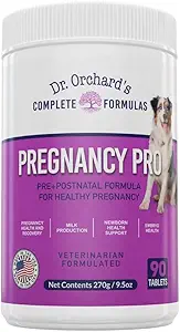 Dr Orchards Grossesse Pro Dog Vitamines prénatales - Supplément pour chien premium pour grossesse, prénatale + postnatale, allaitement et soutien à la santé des nouveau-nés, 90 Ct