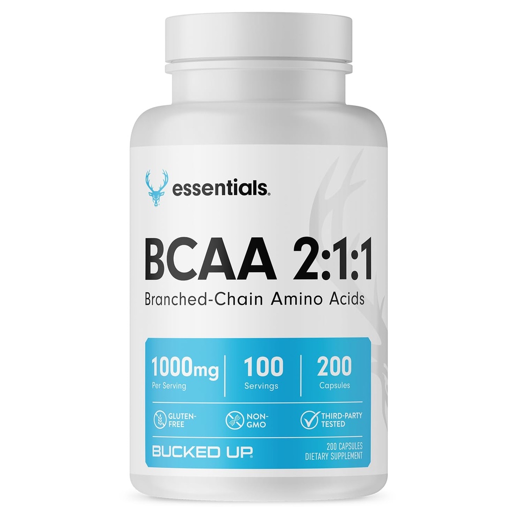 Acides aminés à chaîne ramifiée Supplément de 1000mg par portion sans gluten, sans OGM, tiers testé