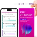 Proov - Empower Hormone Tracker at Home - pour les femmes 30-40+ - Comprendre votre équilibre hormonal et le stade périménopause - Mesures FSH, LH, Estrogen & Progesterone - 1 Cycle Test Kit