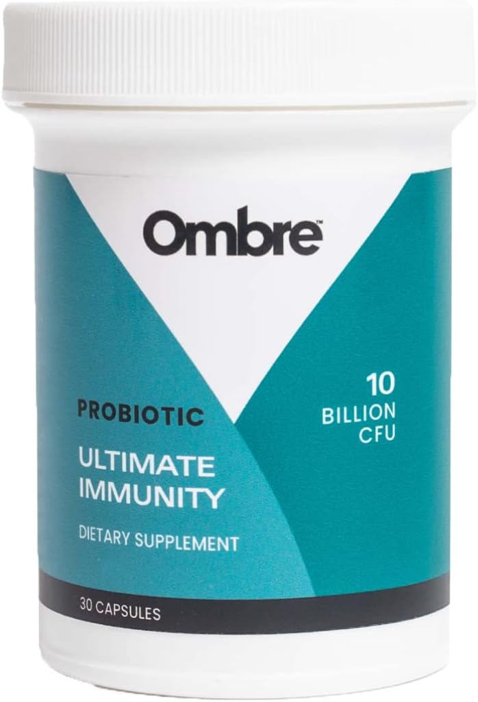 Ombre Ultimate Immunity Probiotics, Supplément de soutien immunitaire, 10 milliards UFC, plateau-stable, 30 portions