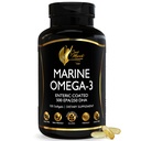 Cocó Mars N.M.D Marine Omega-3 Huile de poisson – supplément Omega 3 de haute puissance avec 500 mg EPA et 250 mg DHA – Enteric Coated, No Fishy Burps & Afteraste – Omega-3 Huile de poisson pour les femmes et les hommes, approvisionnement de 3 mois