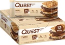 Quest Nutrition S'mores Protein Bars, 21g Protéines, 1g Sucre, 4g Net Carb, Sans gluten, Keto Friendly, 12 Compte