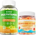 NEVISS Bundle - Femmes et hommes 50+ Multivitamine 1 Pack + D3 5000IU K2 120mcg