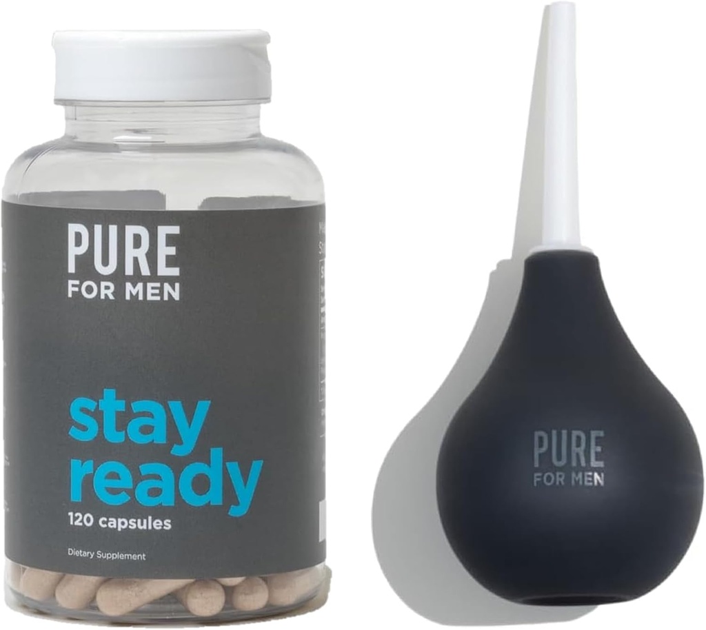 Pure pour les hommes rester prêt supplément de fibre (120 Ct) + Bum Bulb Analouche Kit