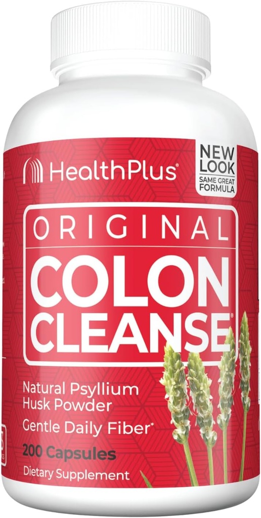 Health Plus Colon Cleanse Digestive Support de toutes les fibres quotidiennes naturelles pour l'élimination de la toxines pour réduire le bloom.