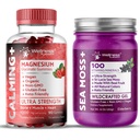 WELLNESS LABSRX Irish Sea Moss Gel Elderberry Flavor - Magnesium Glycinate Gummies 1000mg | Bundle
