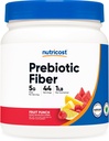 Poudre de fibre prébiotique Nutricost (1 LB, punch de fruits) - Santé digestive, supplément de fibre naturelle, mélange de fibre de plante soluble