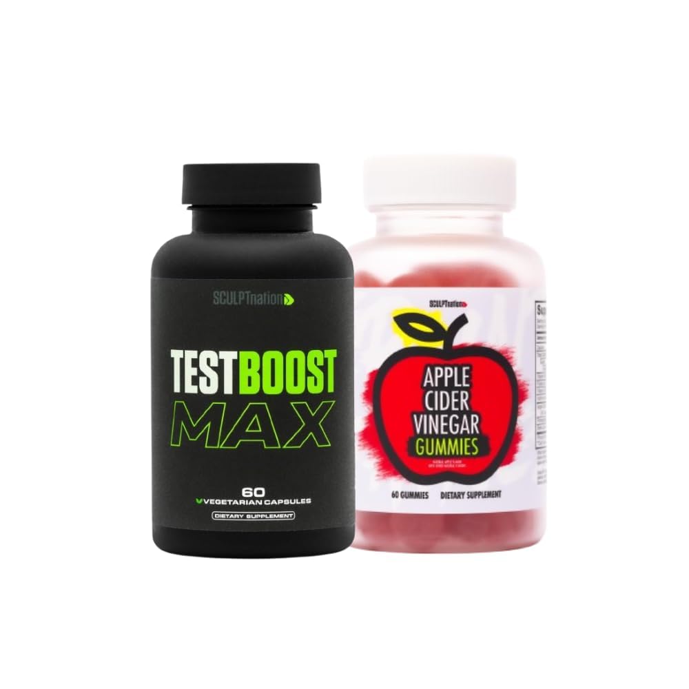 Sculpt Nation by V Shred Test Boost Max et Apple Cider Vinegar Gummies Bundle