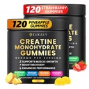 Gommies monohydratées créatine pour hommes et femmes, 9000MG Gommies créatine sans sucre - BCAA 2:1, B12 B6 pour stimuler la force, le focus et l'endurance, végétalien, non-OGM