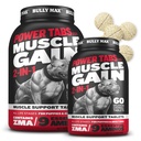 Bully Max 2-en-1 Muscle Builder Comprimés à croquer pour les chiots et les chiens adultes - Vitamines et suppléments pour les chiens pour le gain et la croissance musculaire - Multivitamines canines pour tous les races et les âges - 60 onglets (2 bouteilles)