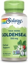 SOLARAY Goldenseal Root 550mg - Capsules Golden Seal - Suppléments à base de plantes pour le bien-être - Non-OGM, végétalien, sans gluten, laboratoire vérifié, garantie de remboursement de 60 jours, 50 portions, 50 VegCaps