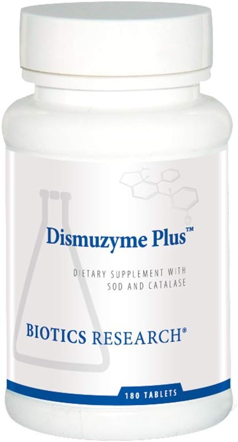 Recherche en biotique Dismuzyme Plus Activité antioxydante élevée, soutient le système immunitaire, le confort et la flexion articulaire, 180 comprimés