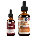 Rejuvica Health Active Iodine + Active Ashwagandha 4oz Bundle - Energy & Stress Support Bundle - Advanced Liquid Delivery