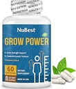 NuBest Grow Power - Calcium Supplement - Magnesium Supplement with Vitamin D3, B6, Zinc, Phosphorus and Multivitamin for Strong Bones, Overall Health for Age 10+ - 1 Month Supply