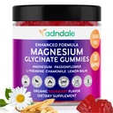 Adndale 90CT Glycinate de magnésium. Mâches sans sucre pour adultes et enfants. Arôme framboise