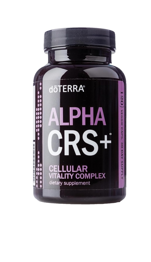 doTERRA - Complexe de vitalité cellulaire Alpha CRS+ - Fournit une protection antioxydante - Empêcher l'estomac à l'envers - 120 capsules végétatives