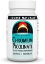 SOURCE NATURELS Picolinate de chrome 200 Mg Comprimé, 240 Compte