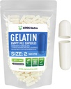 XPRS Nutra Taille 2 Capsules vides - 100 Compte Capsules de gélatine vides - Pills Bricolage Capsule Remplissage - Pure Pilule Gel Caps pour Do-It-Youlf Suppléments (Blanc)