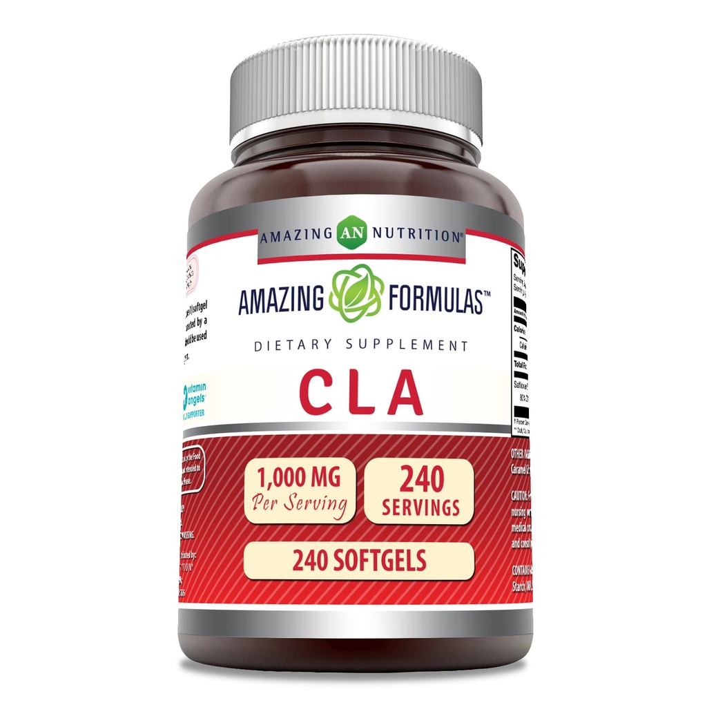 Amazing Formulas CLA Amino Acid Supplement | 1000 Mg per Serving | Softgels | Non-GMO | Gluten-Free | Made in USA (1 Pack, 120 Count)