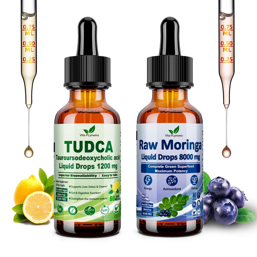 Vita PLynxera Thanksgiving Gift Set: Pure TUDCA Liver & Gallbladder Support + Methylated B Complex for Energy & Nerve Health