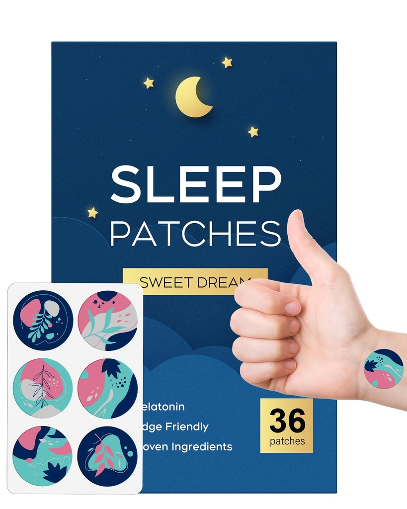 RAAYAM Sleep Patches, 36 Pack Upgraded Deep Sleep Patches for Adults, All Natural Deep Patch, Quick Acting Ingredients, for Men and Women, Easy to Use that Last All Night - Blue