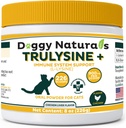Trulysine Plus L-Lysine pour chats Imune Support Oral Poudre 8oz/226g - Chats et chatons de tout âge, éternuement, Runny Nez Rquinting, yeux aqueux Poulet Foie (U.S.A) (226 Grams (900mg / Scoop))