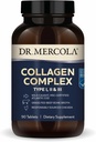 Dr. Mercola Collagen Complex - Supporte la peau et le tissu conjonctif - Types I, II et III Collagène - Non-OGM, sans gluten et sans soja - 90 comprimés (30 portions)