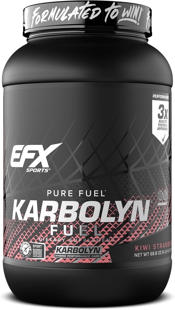 EFX Sports Karbolyn Carburant (en poudre d'hydrate de carbone à absorption rapide) Charge de glucides, énergie soutenue, récupération rapide (sans stimulant) 36 portions