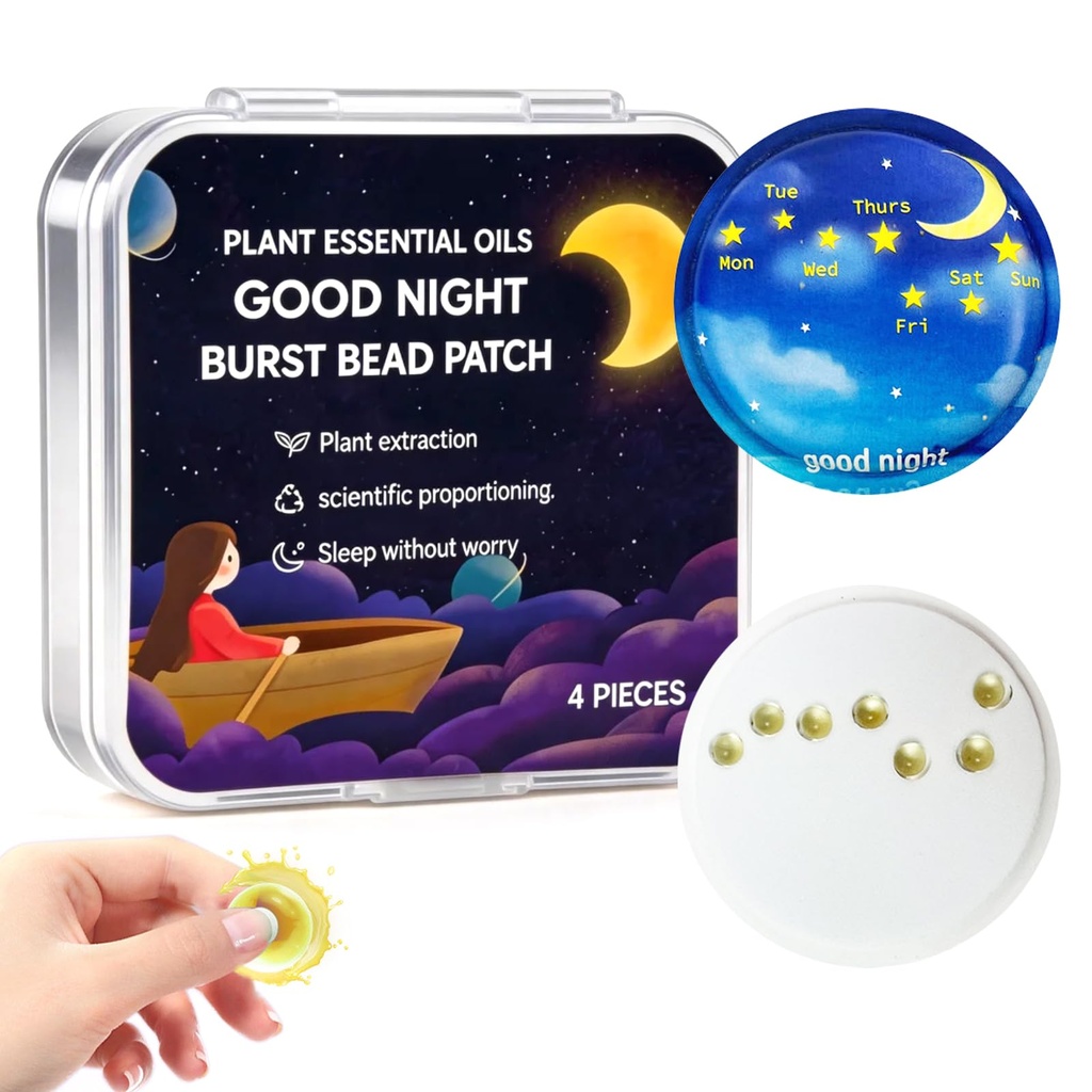 Sleep Patches for Adults (28-Night Supply) – Fall Asleep Faster with Calming Essential Oil Burst-Beads for Restful Nights – Wake Up Feeling Great, Non-Habit Forming
