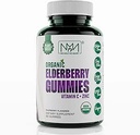 Gommies de mûre aînée biologique avec du zinc et de la vitamine C. Immune boosting Sambucus Elderberry Riche en antioxydants.