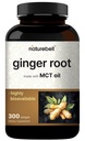 NatureBell Extrait de racine de gingembre avec huile MCT – 300 softgels Supplément de gingembre pour usage quotidien