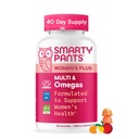 SmartyPants Women's Multivitamin Gummies, Omega 3 (DHA/EPA), Methylfolate, CoQ10, Vitamin D3, C, Vitamin B12, B6, A, K & Zinc, Inositol, Gluten Free, 120 Count (40 Day Supply)